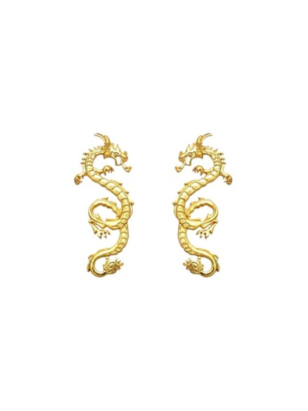 Vintage Chinese Dragon Dangle Earrings, Punk Gothic Totem Stud Earrings, Cool